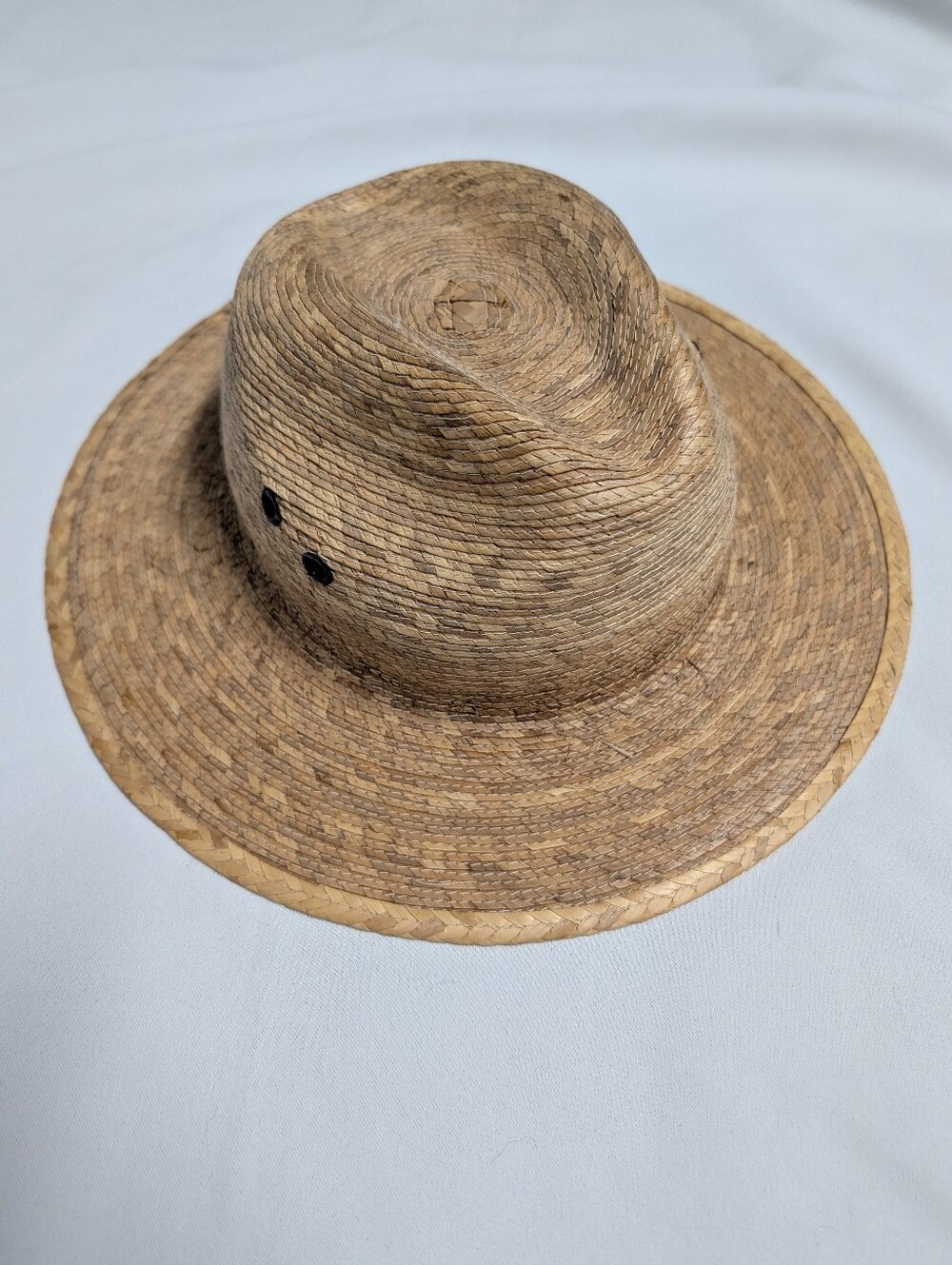 Natural Straw Sun Hat - Goucho Western Palm Straw Hat Outback Baja Safari Fedora